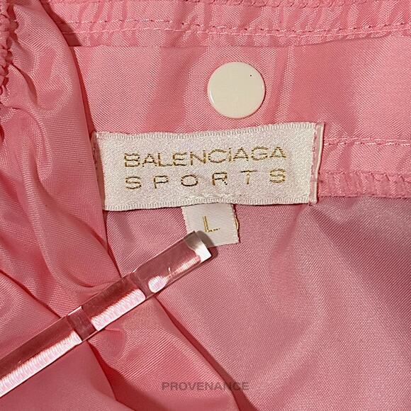 🔴 Balencigaa Sports Logo Nylon Tracksuit Set - Pink L - Picture 15 of 16